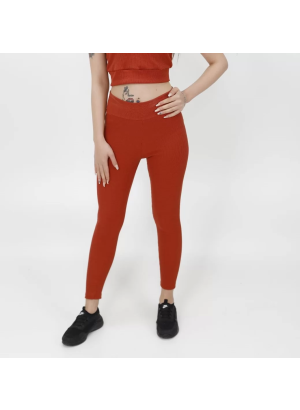 Slim Fit Fitilli Toparlayıcı Tayt (KİREMİT)